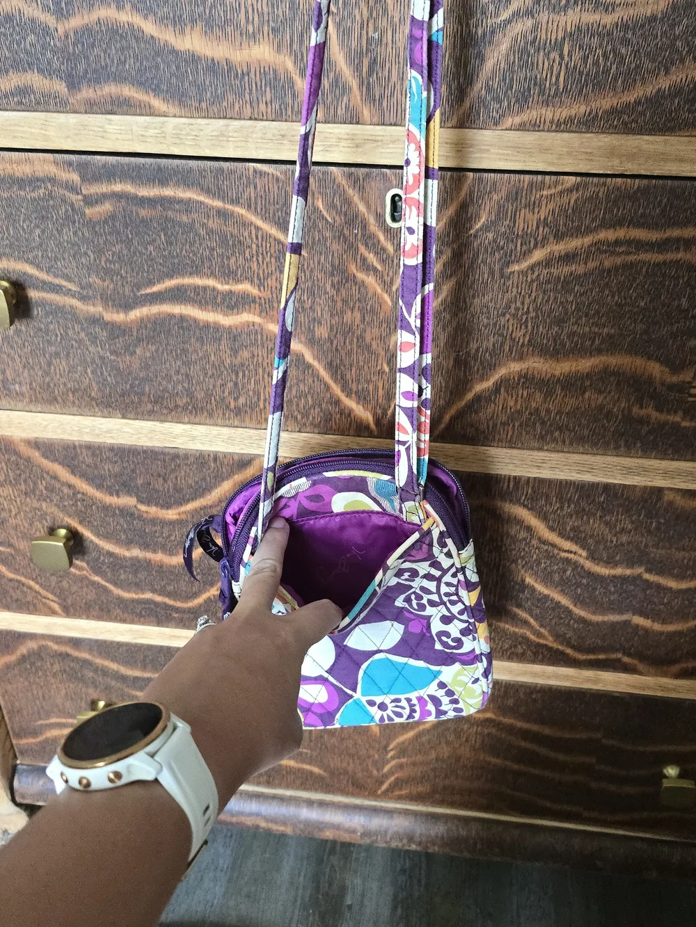 Vera Bradley compact quilted
